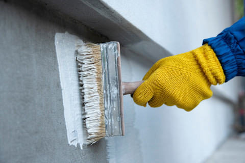 speciale waterdichte verf creëert een afstotende laag die voorkomt dat vocht doordringt