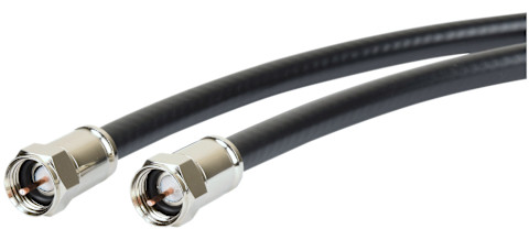 coax kabel met waterdichte connector, ideaal voor het verlengen van de coax kabel en het verbeteren van de tv-verbinding.