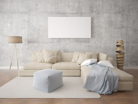 Beton ciré in een woonkamer