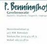 P. Benningshoff Gevelreiniging