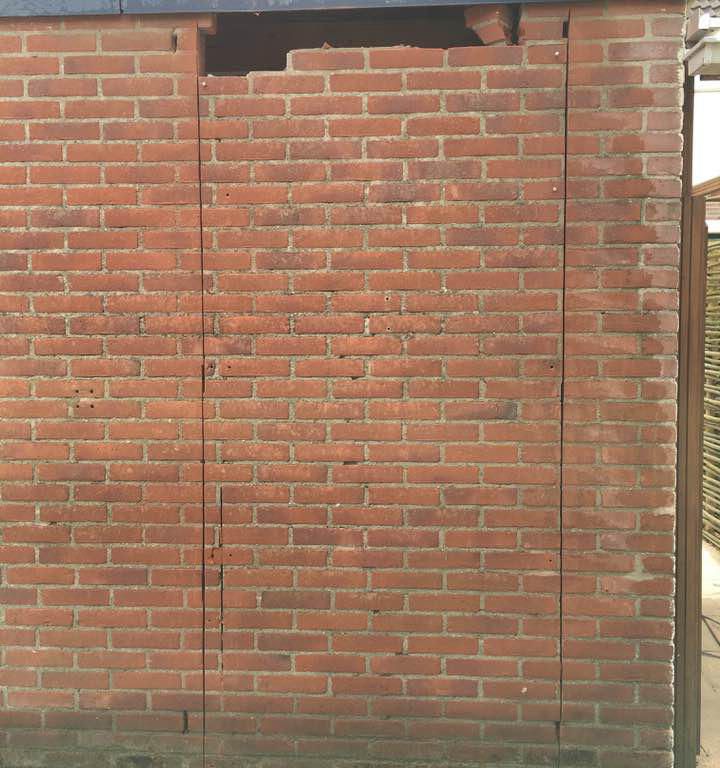 Deur in schuurmuur maken