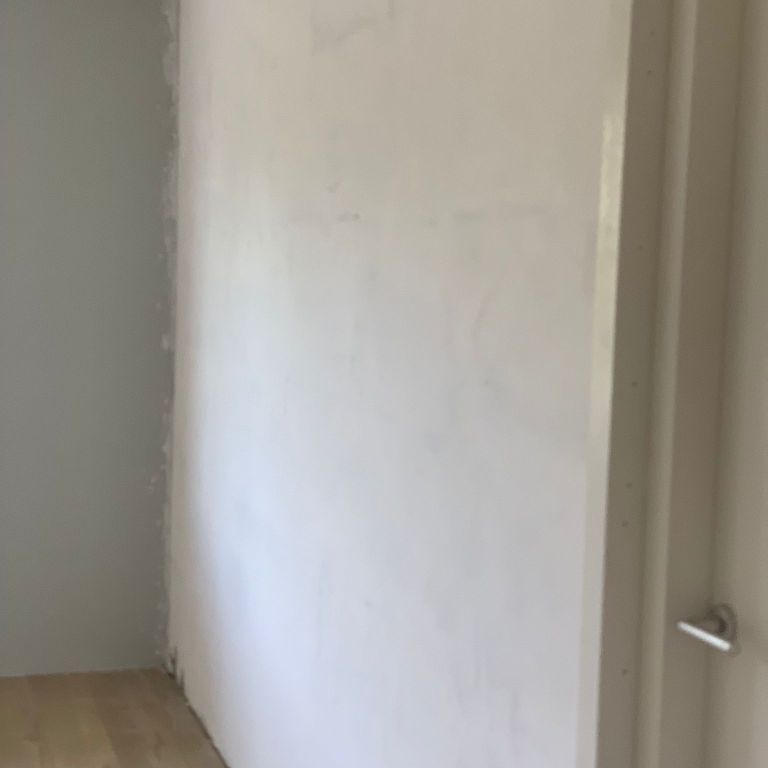 Binnenmuur plaatsen: 1 muur; Stuccen/pleisteren om de wanden geschi...
