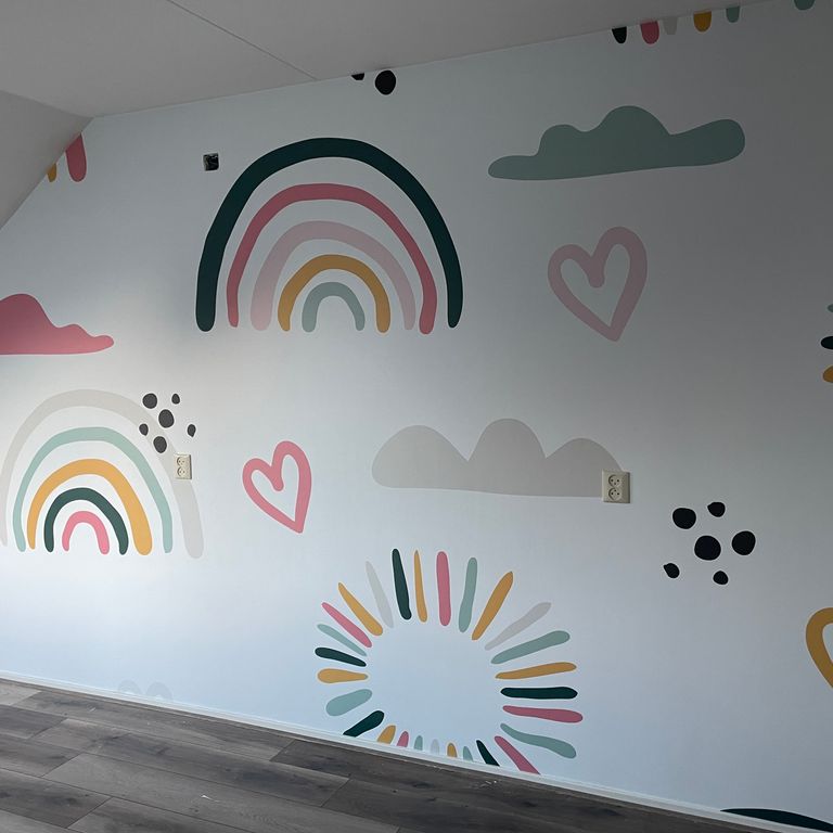 Behangen: 20 m2; Behang aanbrengen