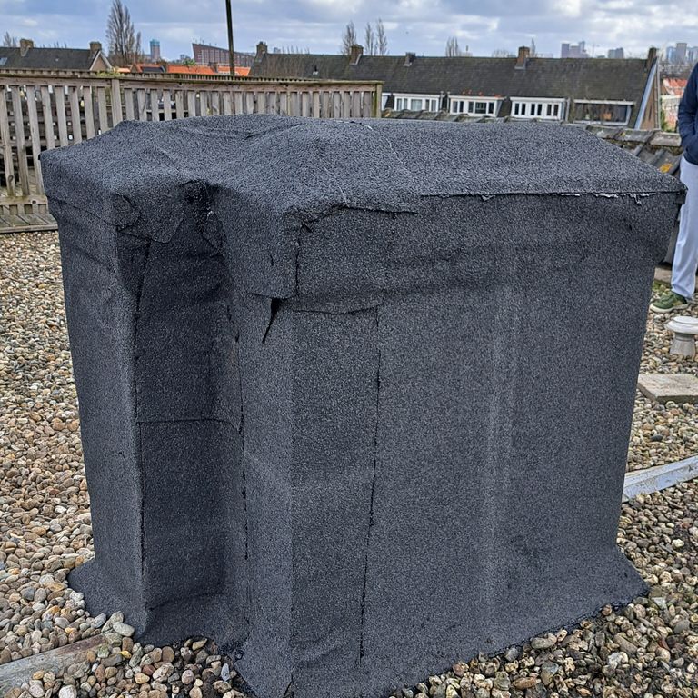 Schoorsteen plaatsen: 18 m hoog