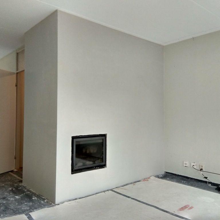 Stucen aantal muren in het huis.