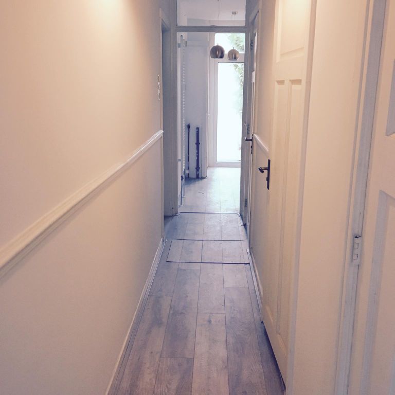 Schilderen woonkamer en gang, 60m2