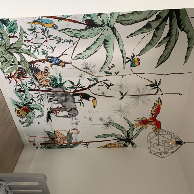 Behangen: 5 m2; Behang aanbrengen