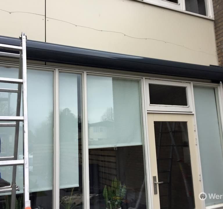 Zonwering leveren+plaatsen - 3,85 met uitval 2,5m/3m