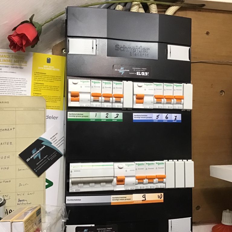 Groepenkast installeren of vervangen: 12 groepen; Extra groep insta...