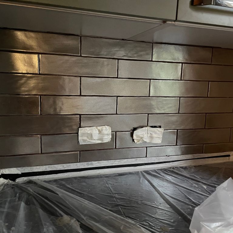 Tegels zetten: 4 m²; Muur; Keuken
