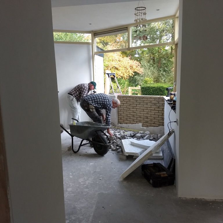 Installatie schuifpui