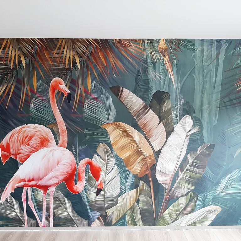 Behangen: 12 m²; Behang aanbrengen