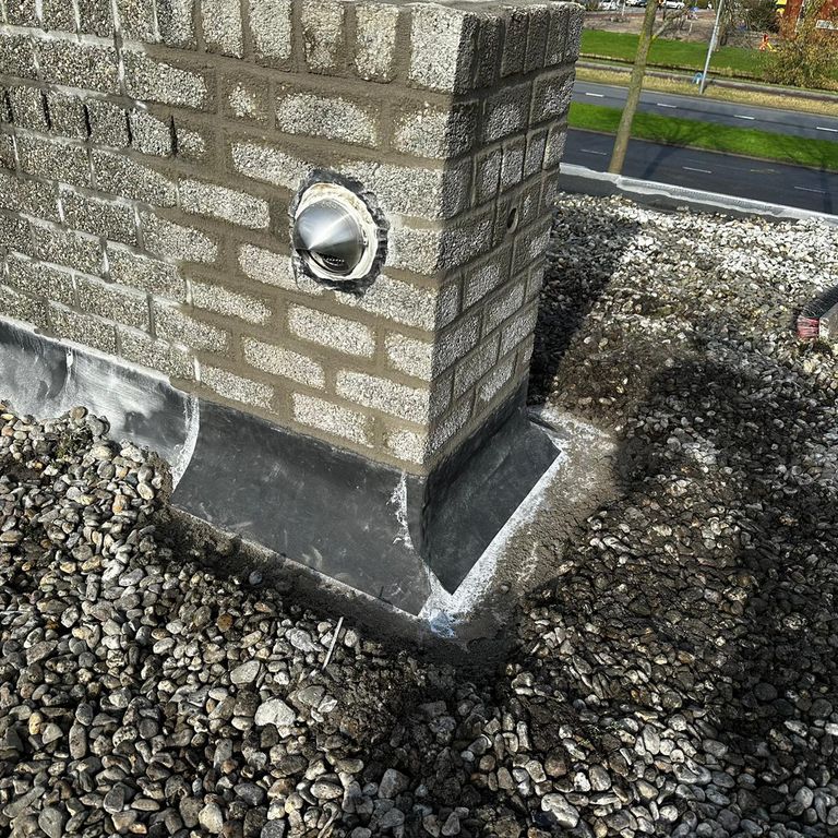 Schoorsteen plaatsen: 650 m hoog