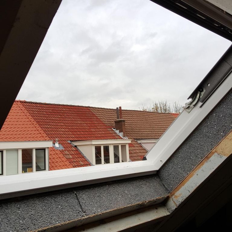 1x Velux UK04, 1x Velux CK02 en een vlakke lichtkoepel plaatsen