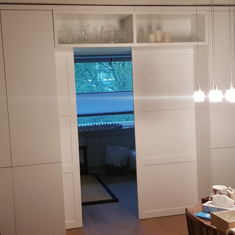 Binnenmuur plaatsen: 1 muur; Schilderen