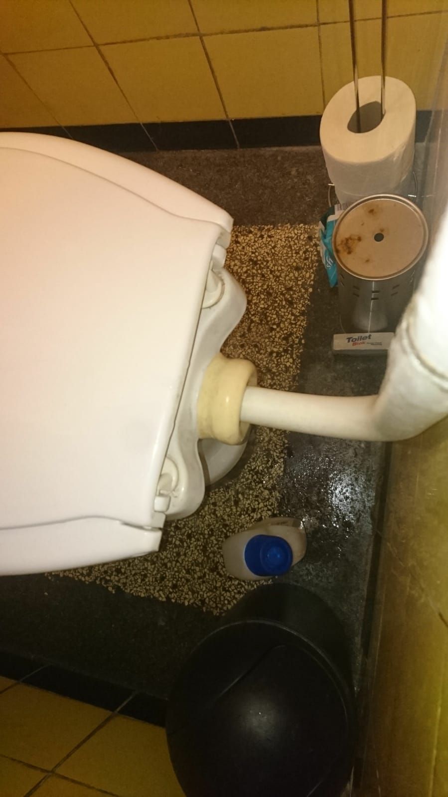 Toilet repareren: Lekkage, De oude stortbak lekt (via het mondstuk