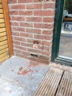 systematisch BES Literatuur gat maken in de buitenmuur voor een kattenluik - Werkspot