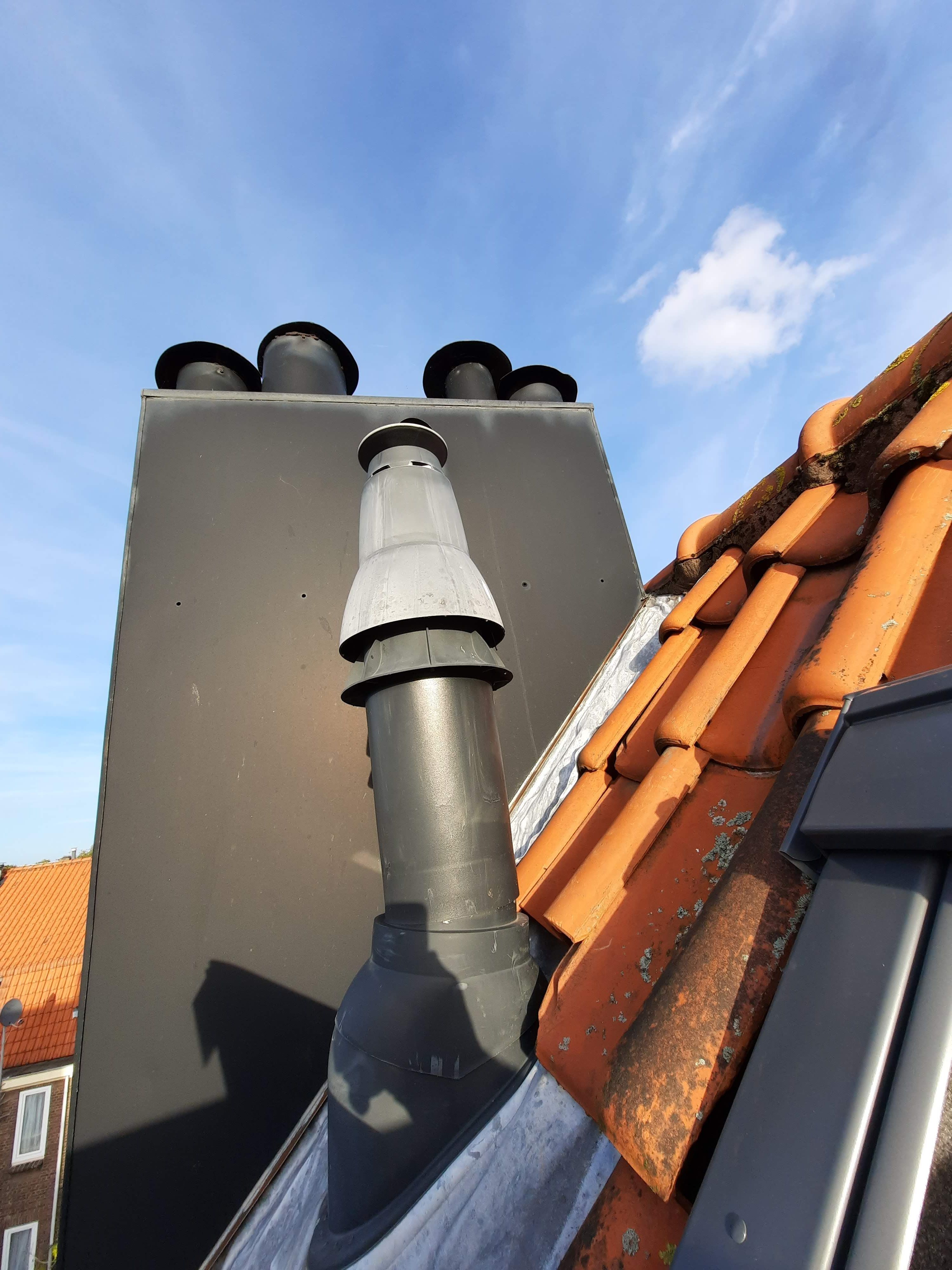 Dakdoorvoer rookgasafvoerleiding cv ketel verplaatsen Werkspot