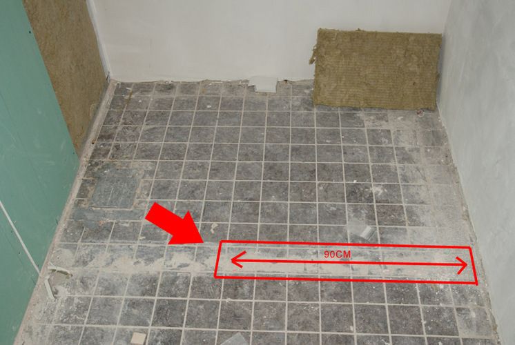 Plaatsen douchegoot en storten vloer op afschot. Werkspot