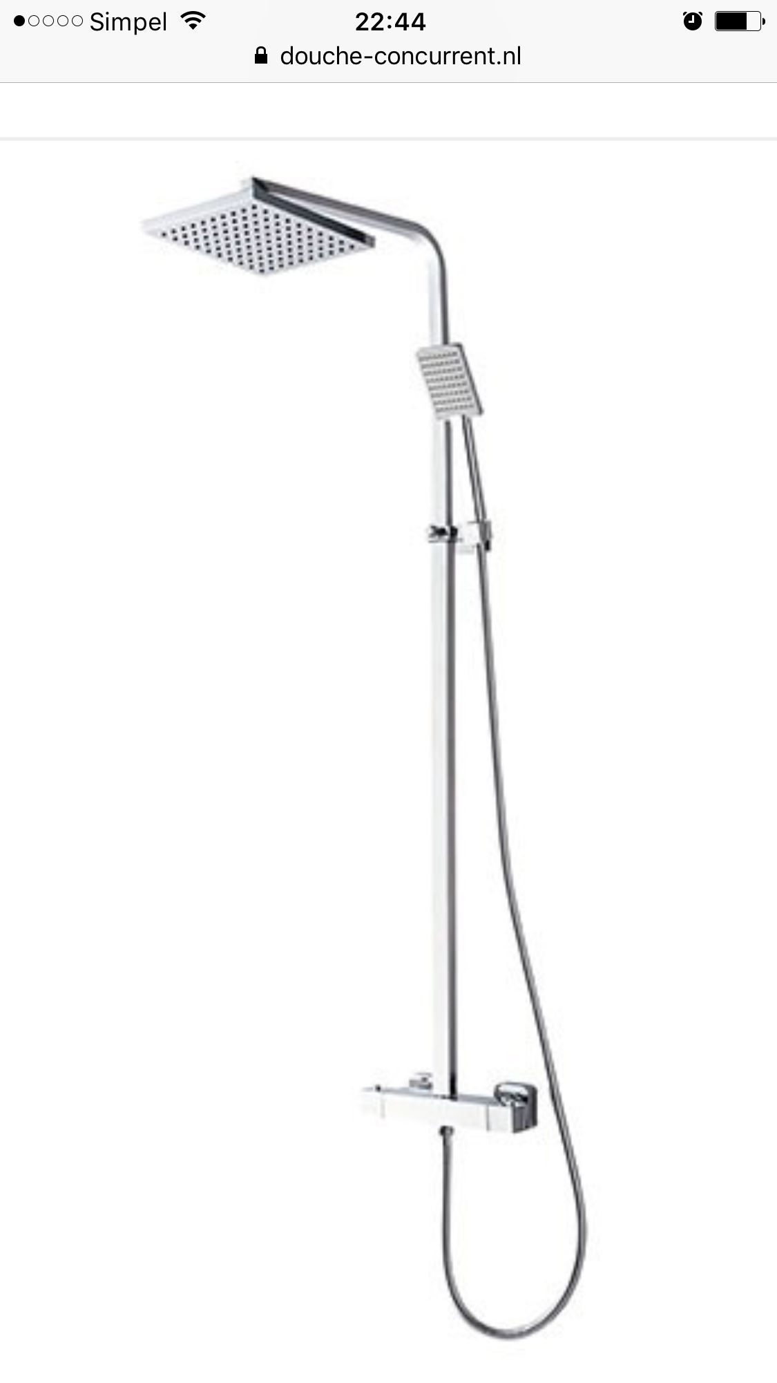 Plaatsing/Instalatie , Doucheset/douchecabine direct op de tegelvloer