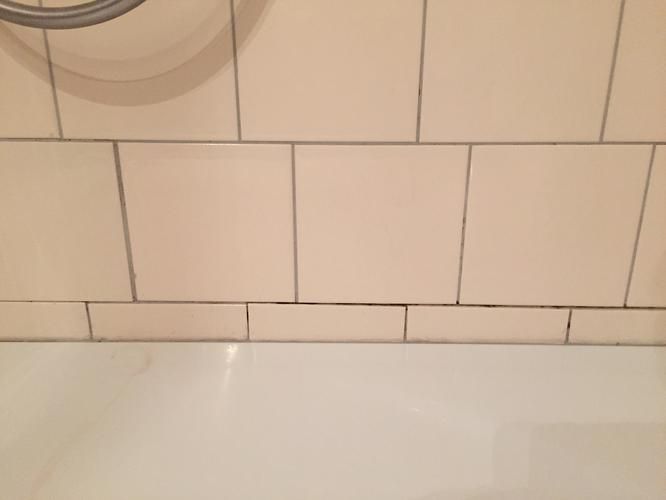 Kitten douchebak + 2 rijen tegels opnieuw voegen Werkspot