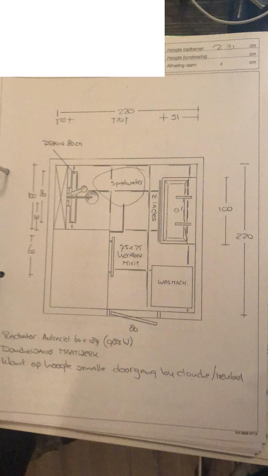 Badkamer: Complete Badkamer en WC installatie; 4 m2 - Werkspot