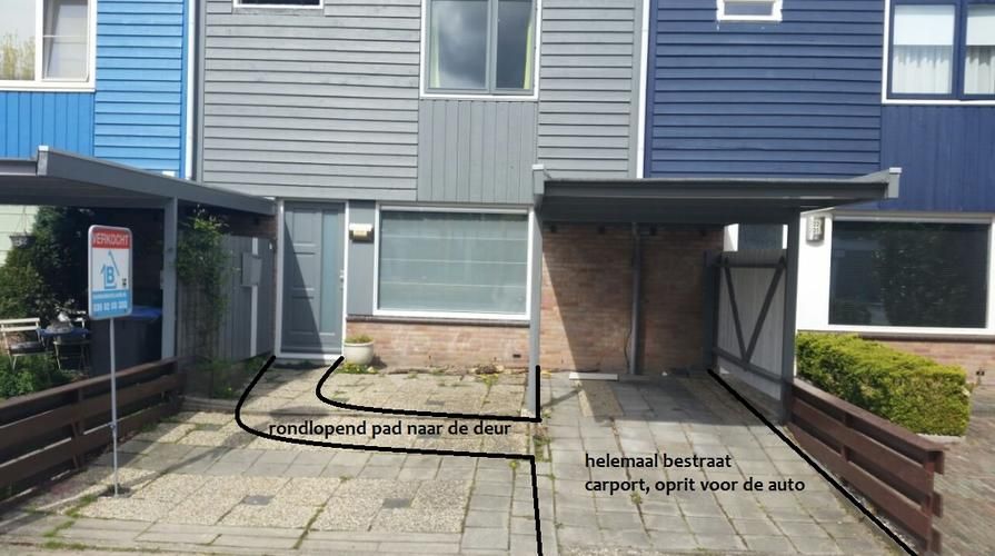Opnieuw bestraten voortuin met carport Werkspot