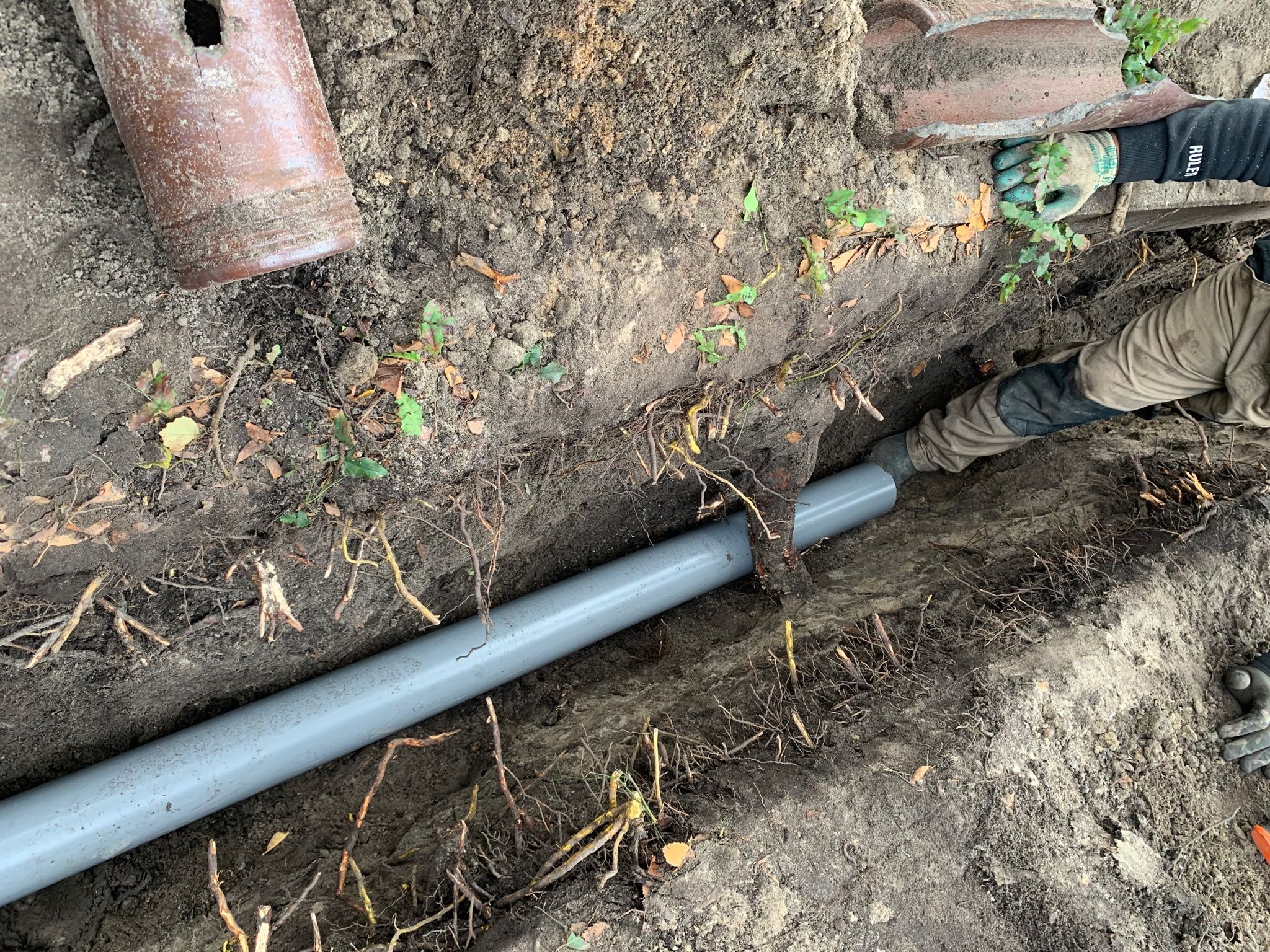 Waterleiding en riolering: Nieuwe leiding aanleggen; Leidingen of a