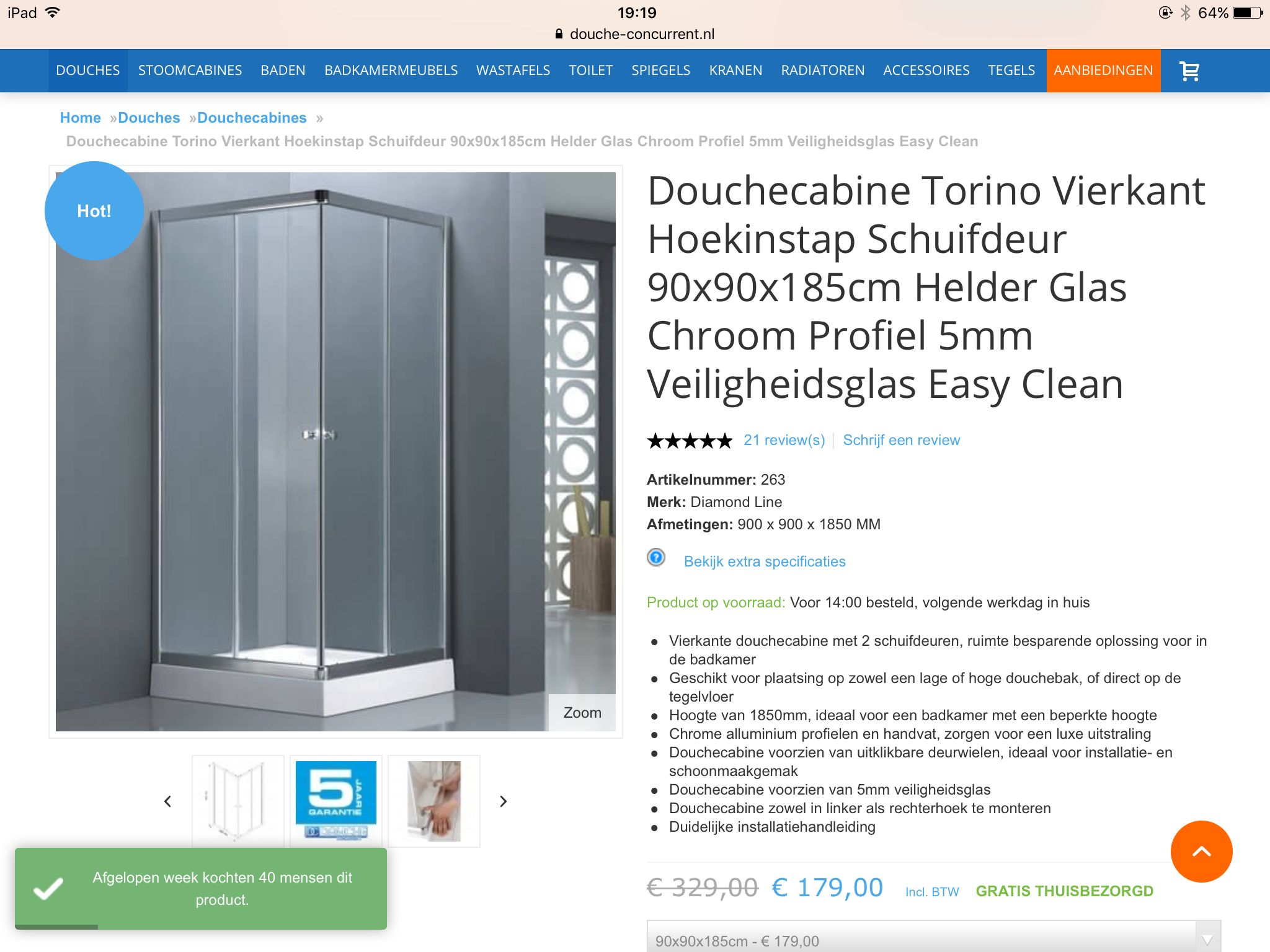 Douchecabine plaatsen Werkspot