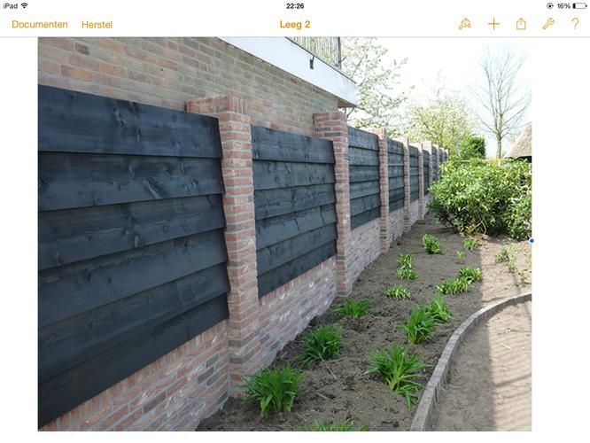 Gemetselde schutting inclusief houten planken Werkspot