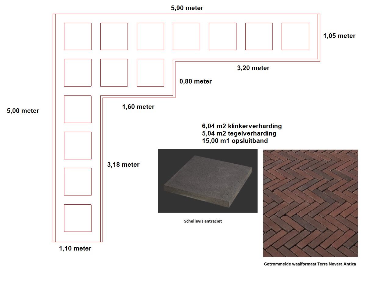 Bestrating: 40 m2; Tuin of Patio; Klinkers, Tegels - Werkspot